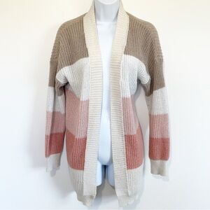 ALTAR’D STATE Cardigan Sweater Open Front Multicolored Stripes Small
